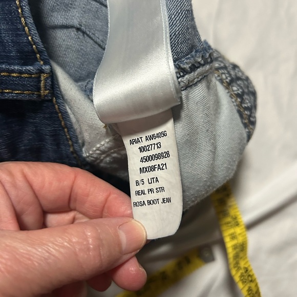 Ariat REAL Denim Jeans Womens 28R Blue Bootcut Stretch Medium Wash Western - Picture 6 of 10